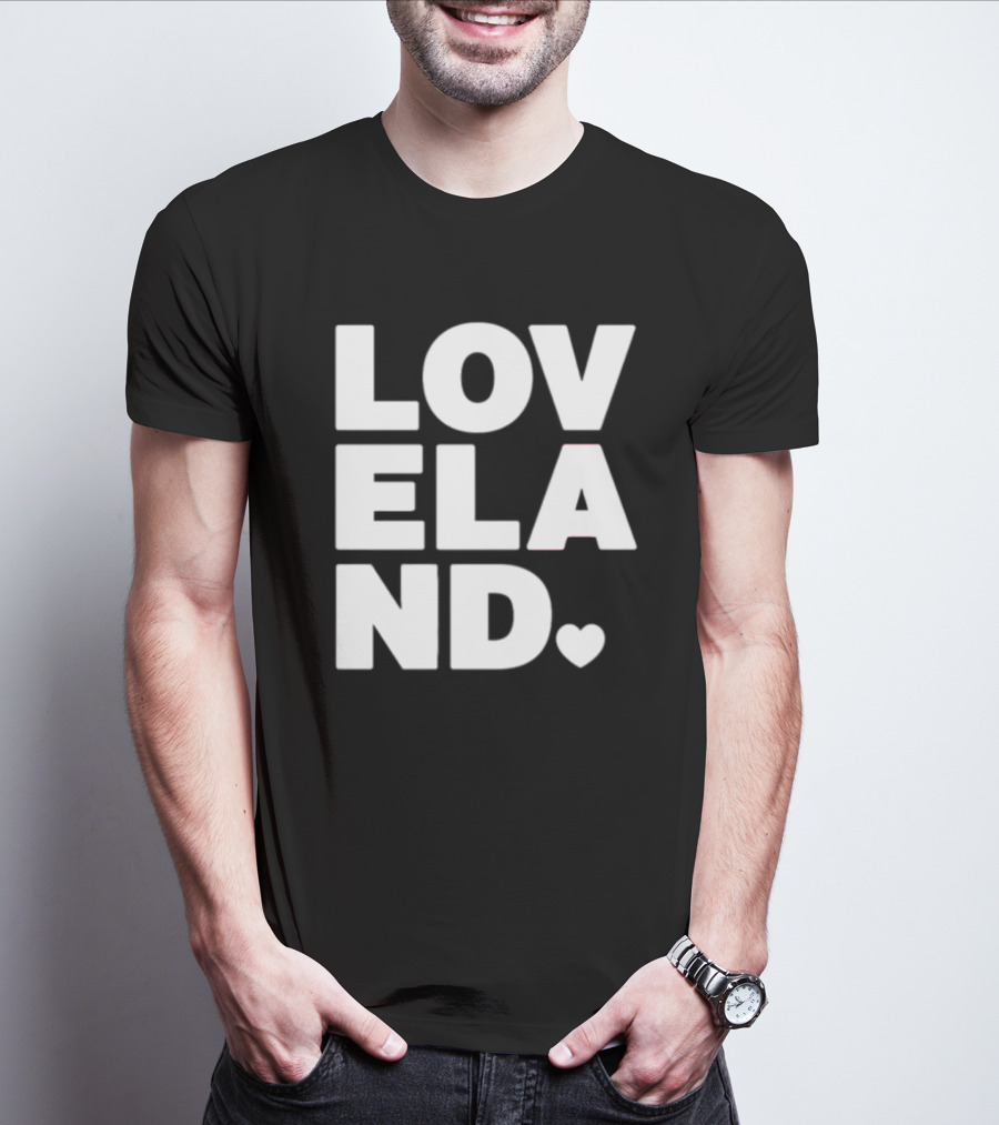 Cincyshirts Loveland White Ink Heart T-Shirt