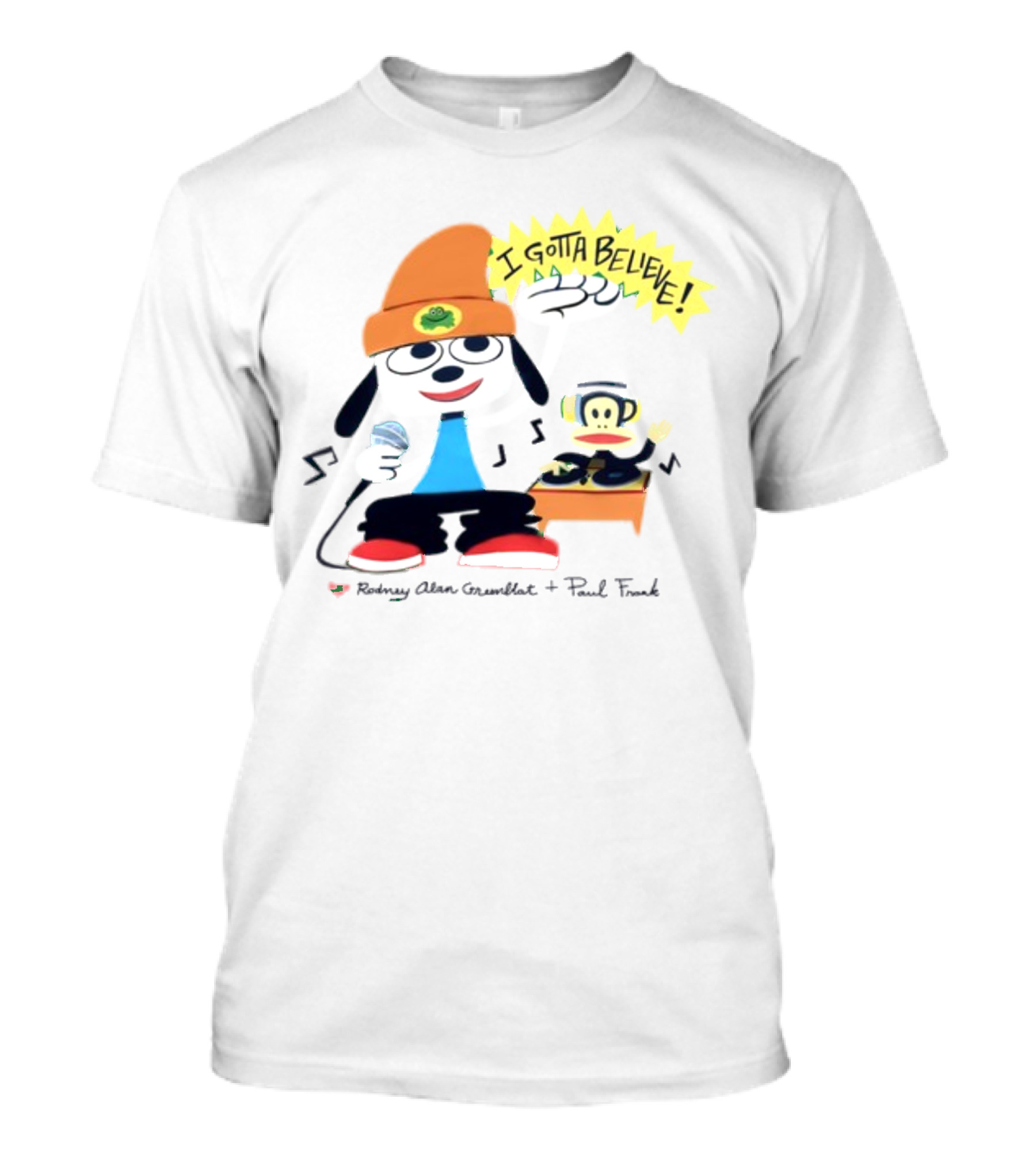 Parappa The Rapper I Gotta Believe Rodney Alan Greenblat Paul Frank Collaboration With Julius The Monkey T-Shirt