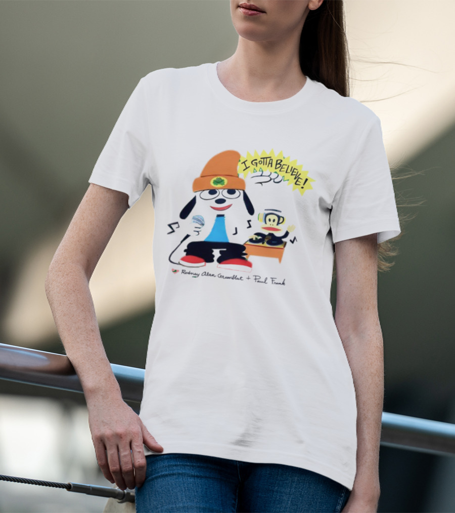 Parappa The Rapper I Gotta Believe Rodney Alan Greenblat Paul Frank Collaboration With Julius The Monkey T-Shirt