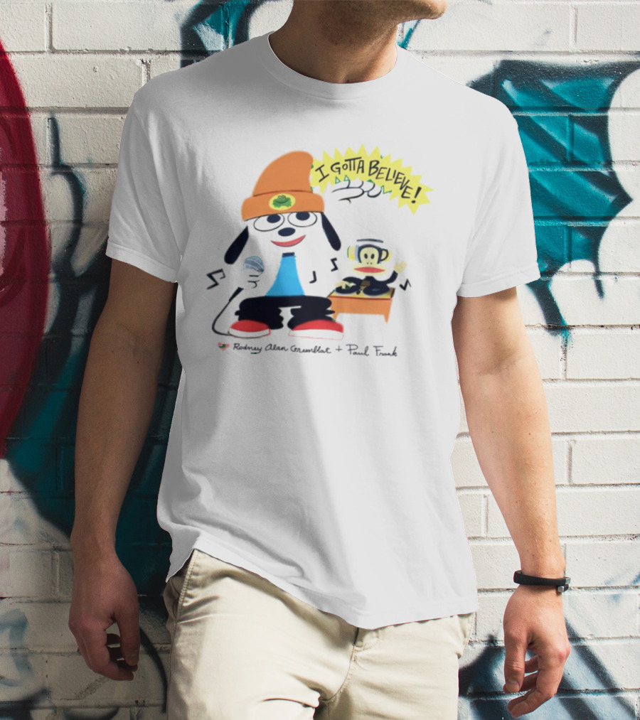 Parappa The Rapper I Gotta Believe Rodney Alan Greenblat Paul Frank Collaboration With Julius The Monkey T-Shirt