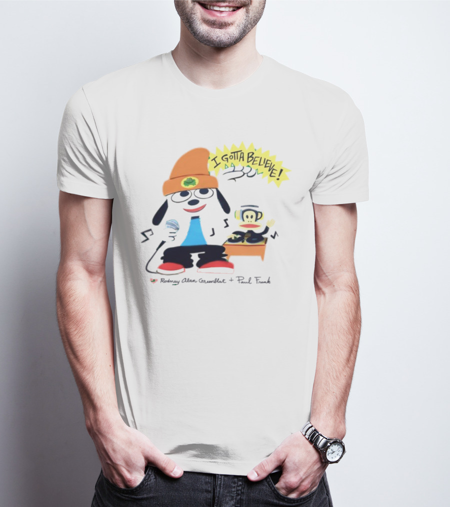 Parappa The Rapper I Gotta Believe Rodney Alan Greenblat Paul Frank Collaboration With Julius The Monkey T-Shirt
