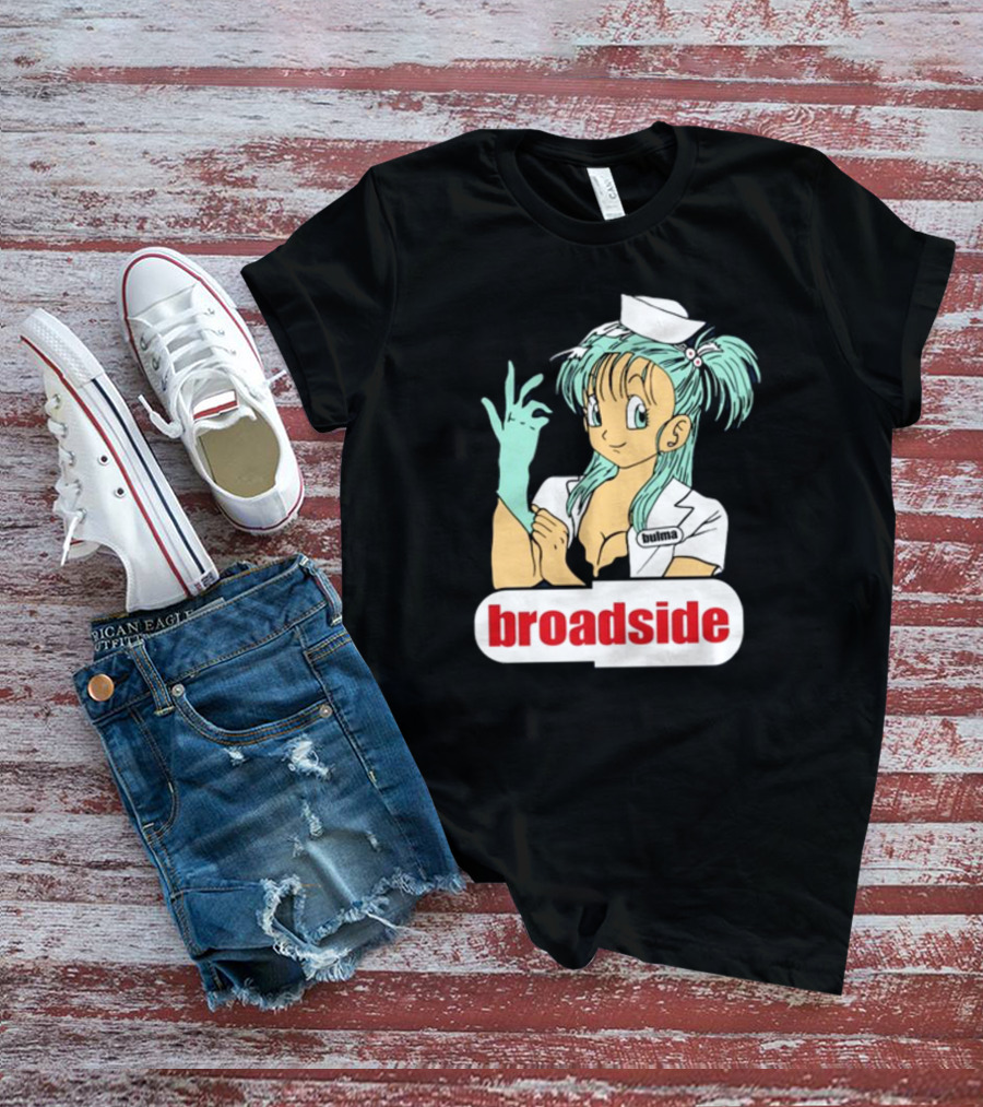 Bulma Broadside Nurse Anime Character With Glove And Cap T-Shirt