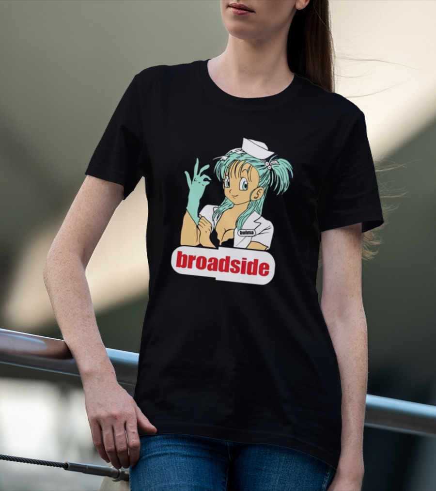 Bulma Broadside Nurse Anime Character With Glove And Cap T-Shirt