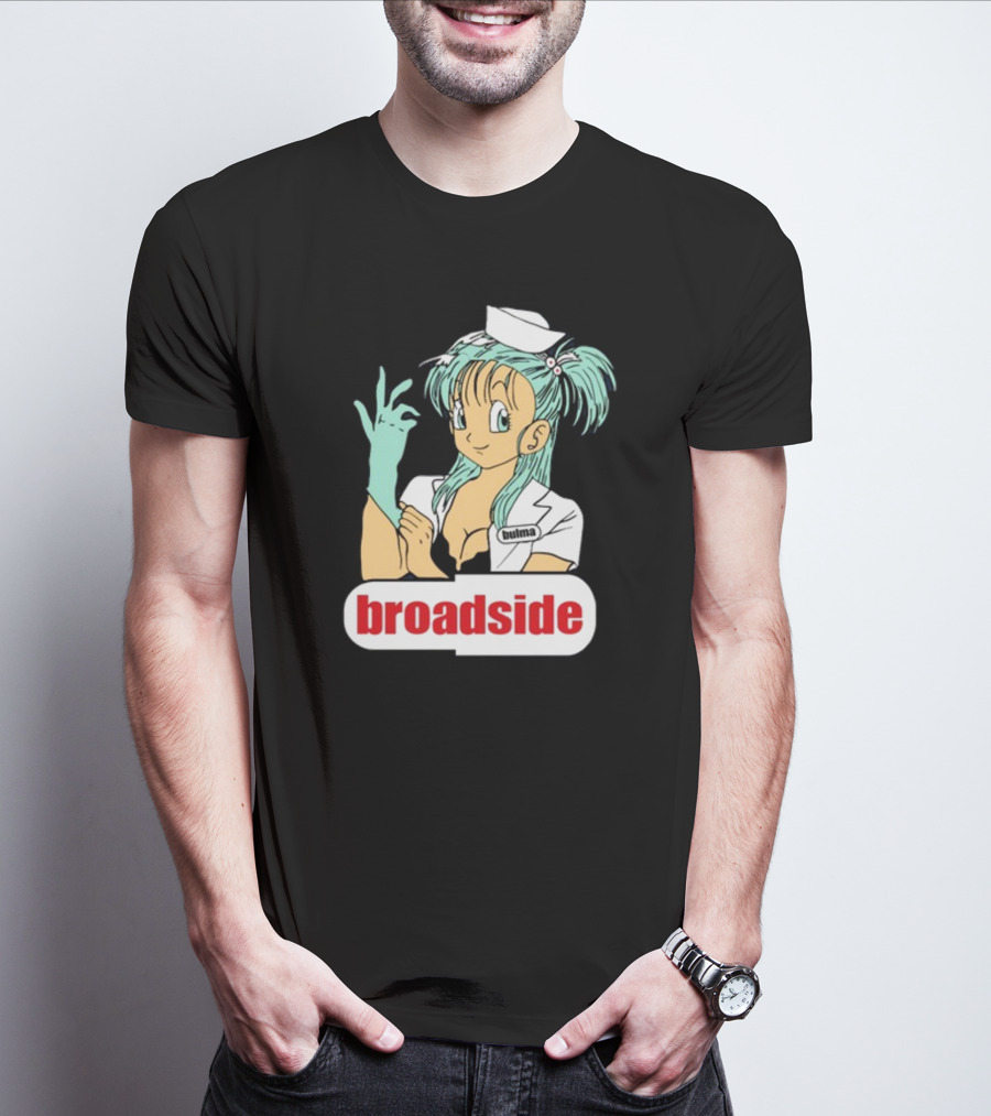 Bulma Broadside Nurse Anime Character With Glove And Cap T-Shirt
