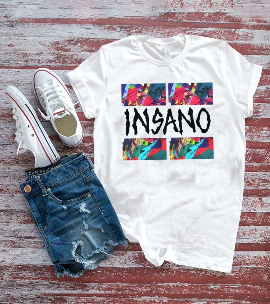 Multicolor Abstract Kaws Insano T-Shirt