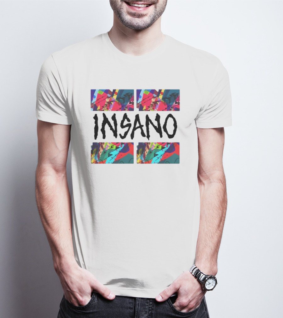 Multicolor Abstract Kaws Insano T-Shirt