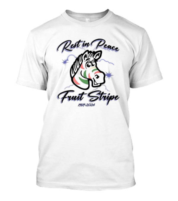 Rest In Peace Fruit Stripe 1967-2024 Shitheadsteve T-Shirt