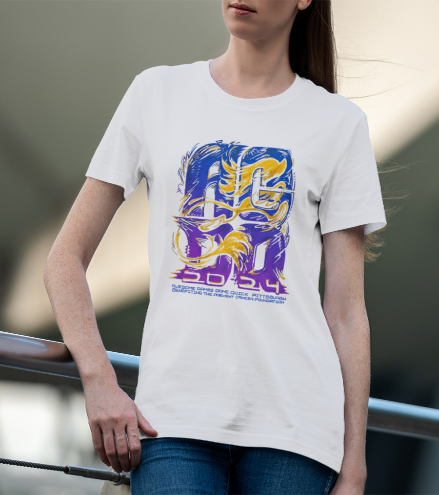 Awesome Games Done Quick 2024 Event Pittsburgh Benefiting The Prevent Cancer Foundation T-Shirt