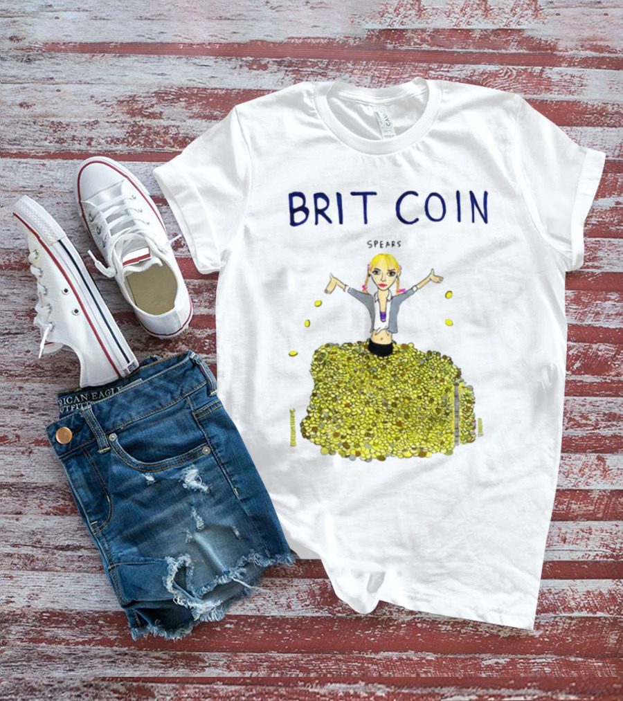 Dave Portnoy Brit Coin Spears Dancing In Gold T-Shirt