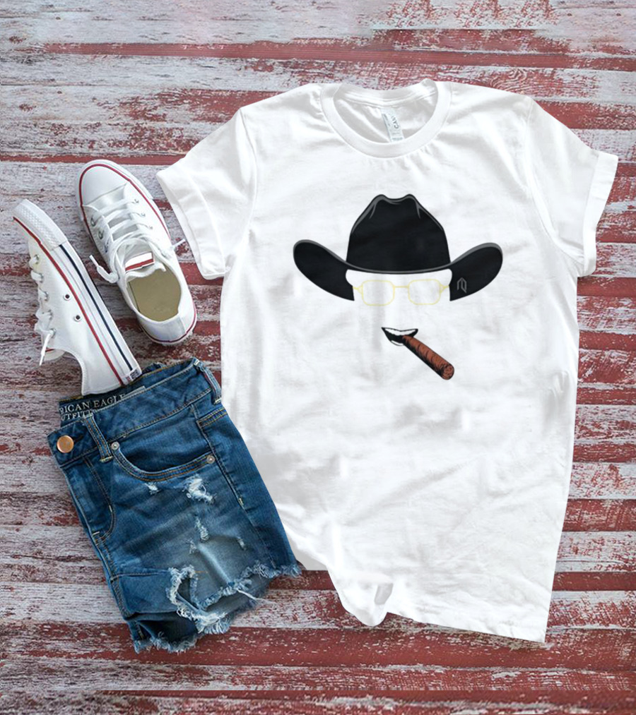 Cowboy Hat Sunglasses Cigar Iconic T-Shirt