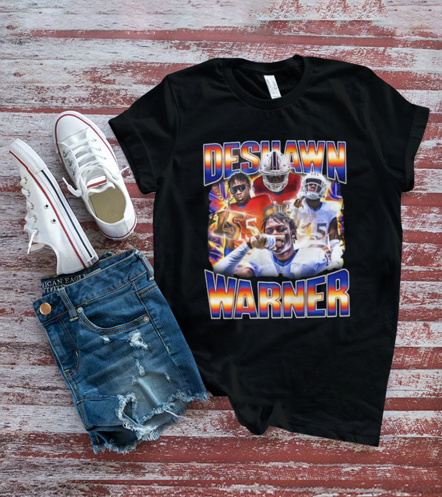 Desawn Warner Football Athletes Action Collage T-Shirt