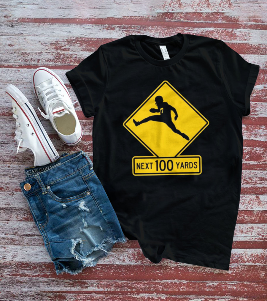 Quarterback Crossing 17 Next 100 Yards T-Shirt