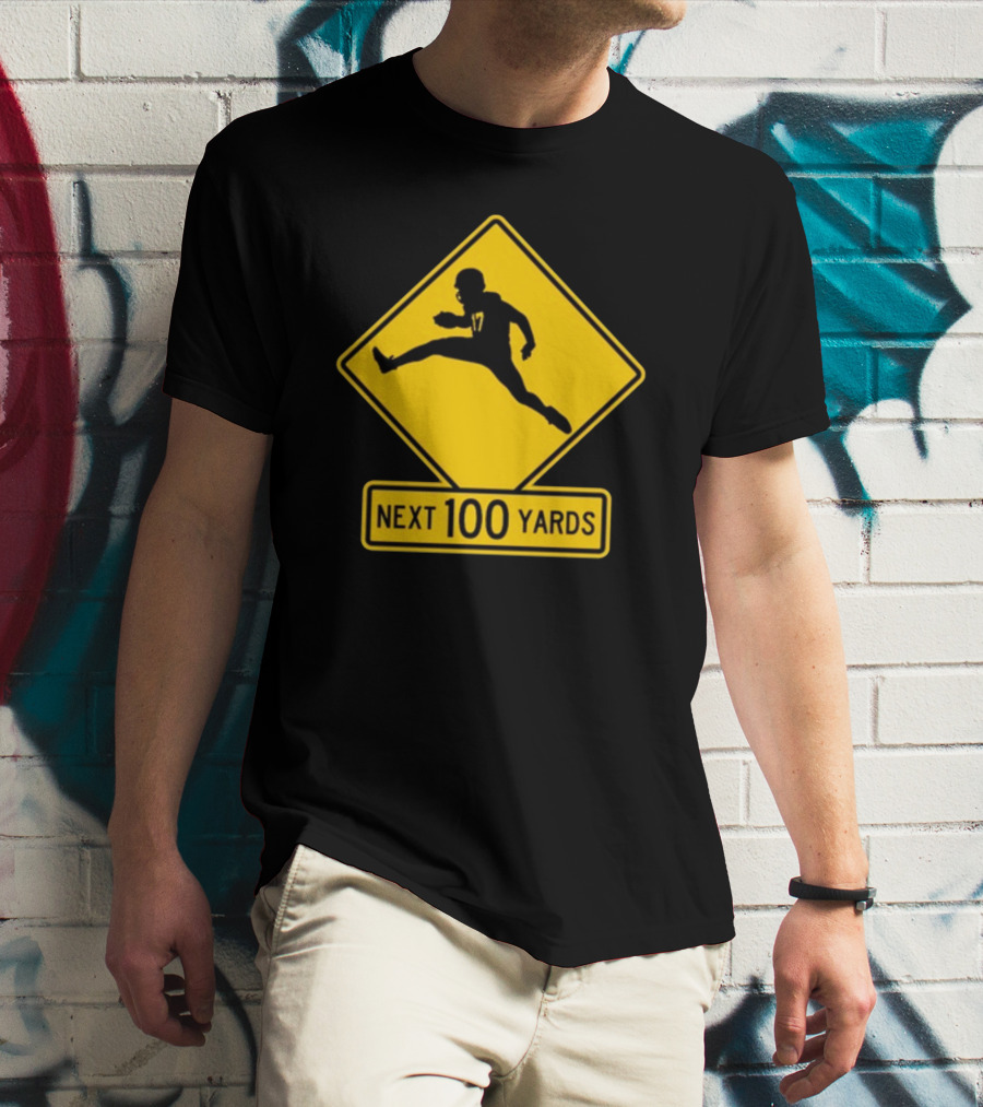 Quarterback Crossing 17 Next 100 Yards T-Shirt