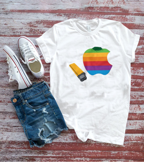Apple Pipe Rainbow Logo Lighter T-Shirt