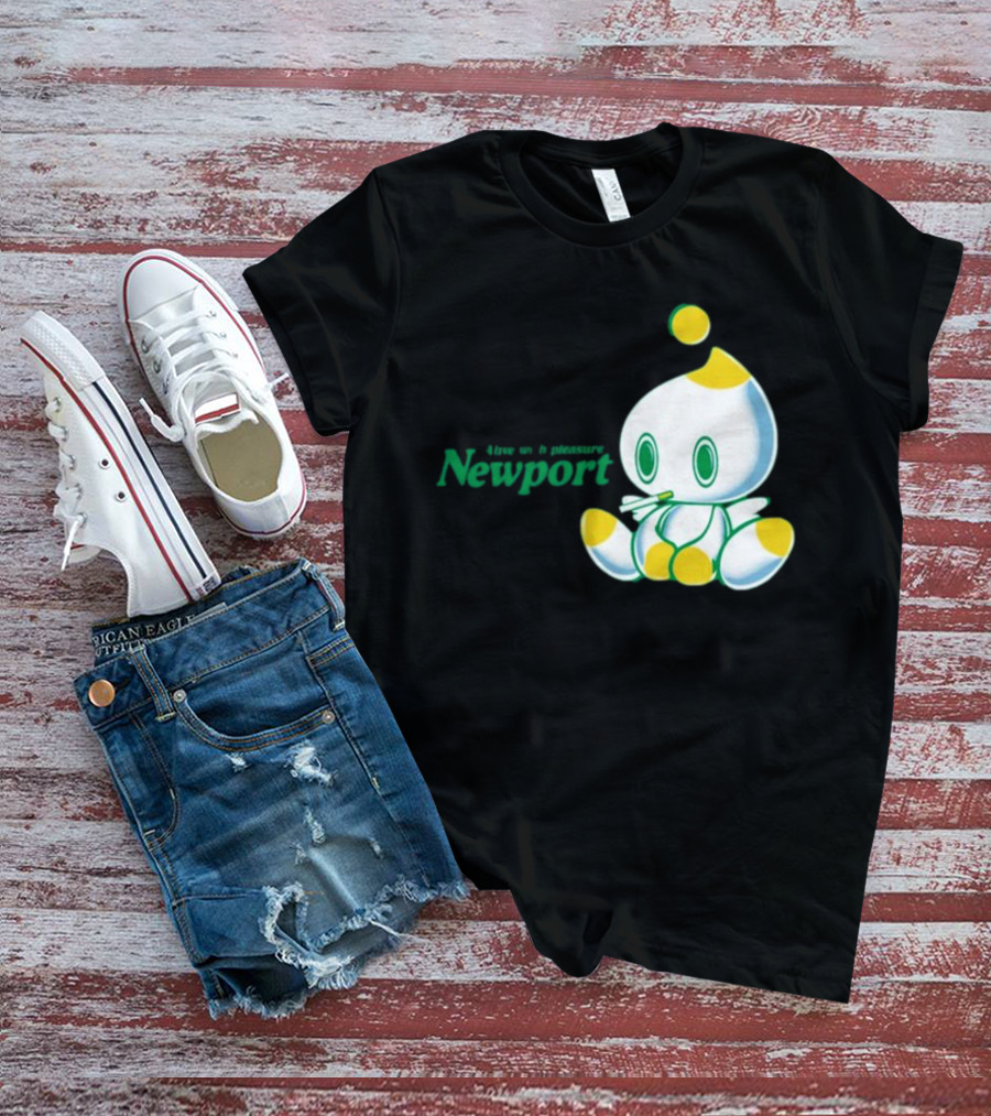 Newport Alive With Pleasure Cute Character Sitting T-Shirt