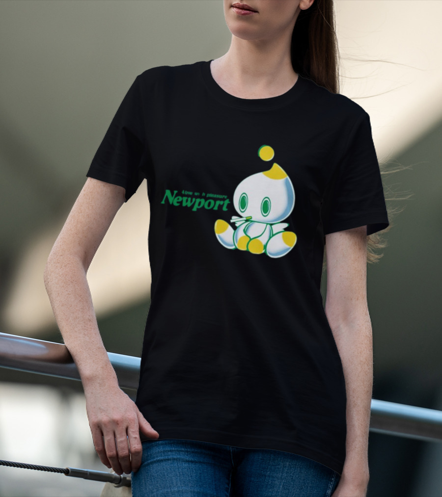 Newport Alive With Pleasure Cute Character Sitting T-Shirt