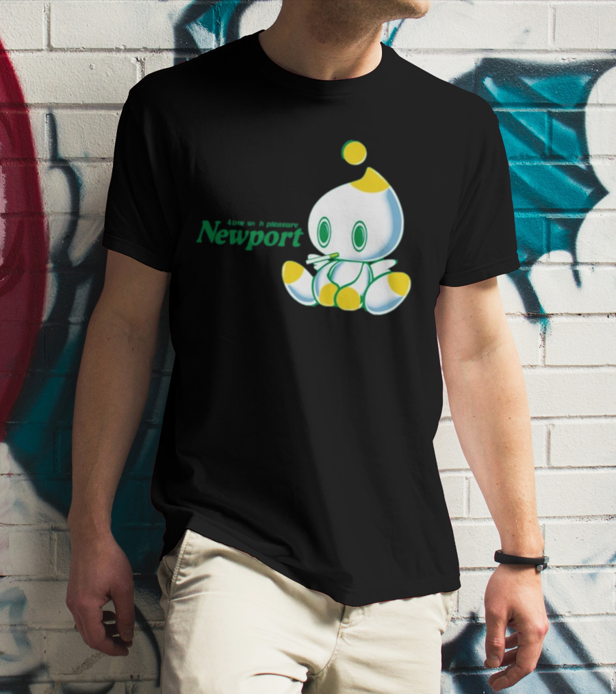 Newport Alive With Pleasure Cute Character Sitting T-Shirt