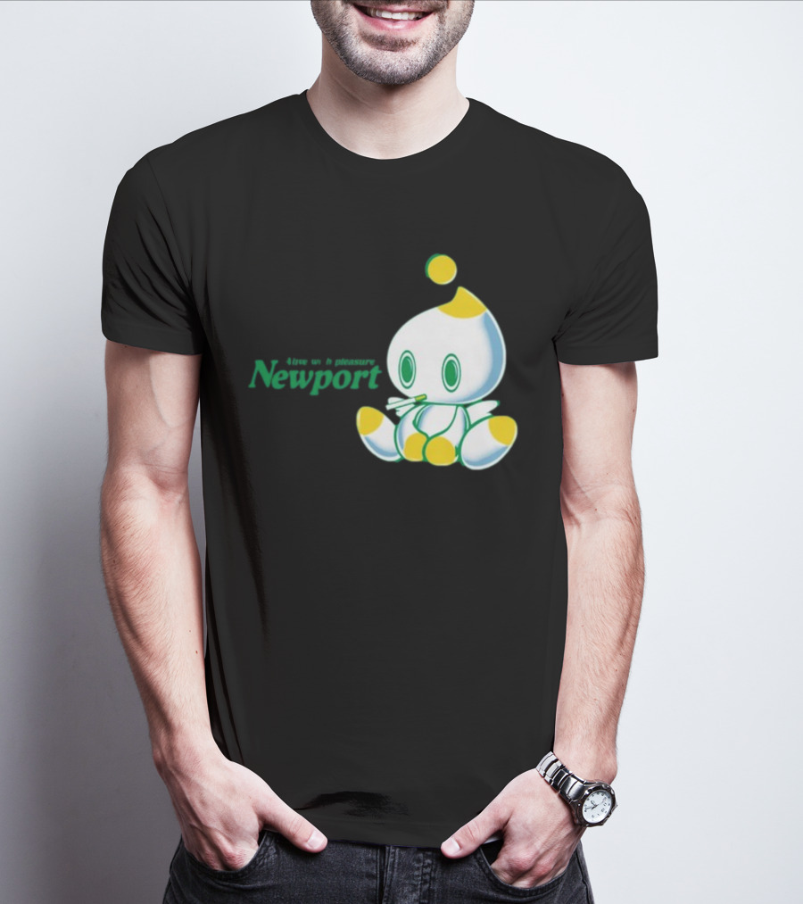 Newport Alive With Pleasure Cute Character Sitting T-Shirt