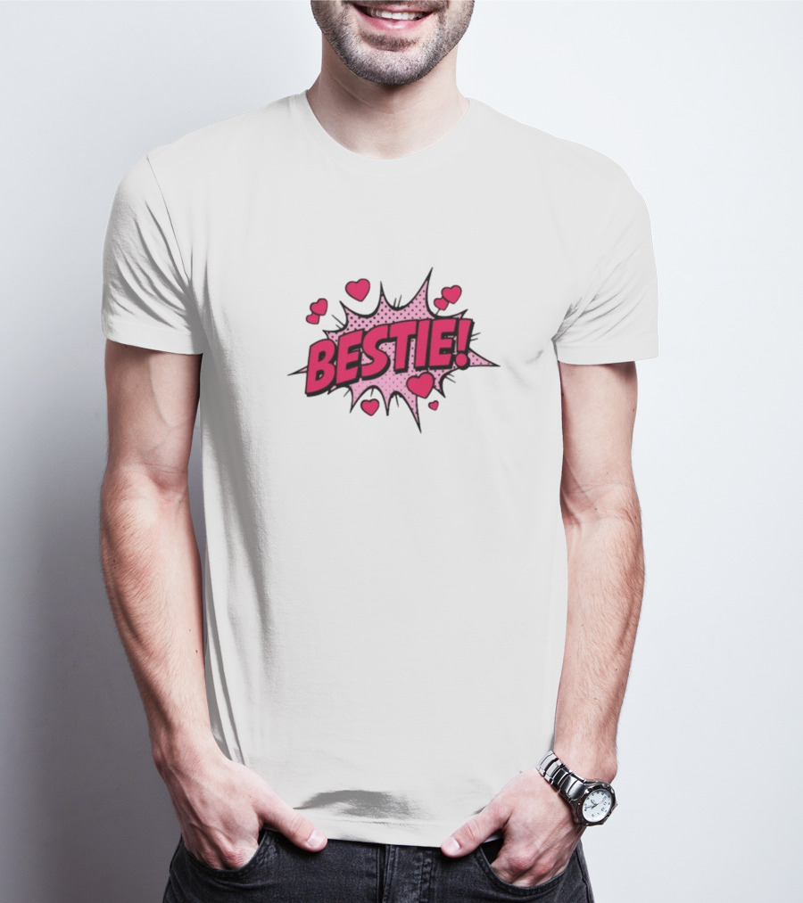 Mixoloshe Bestie Pop Art Hearts Explosion T-Shirt