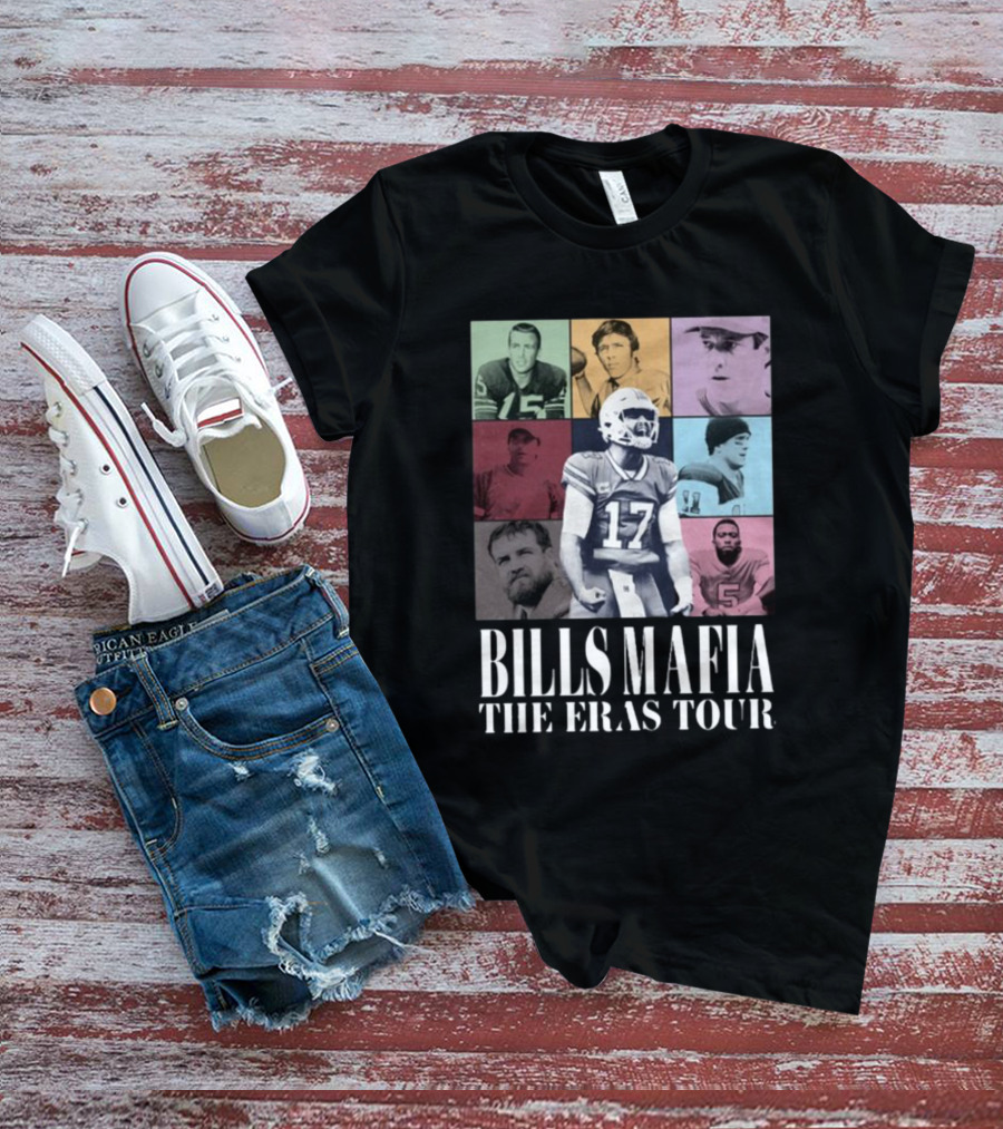 Bills Mafia The Eras Tour Football Legends Collage T-Shirt
