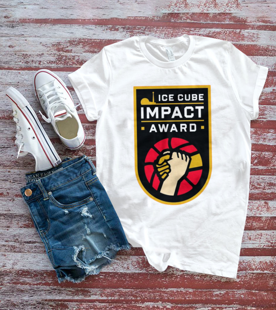 Ice Cube Impact Award Basketball Handshake Badge T-Shirt