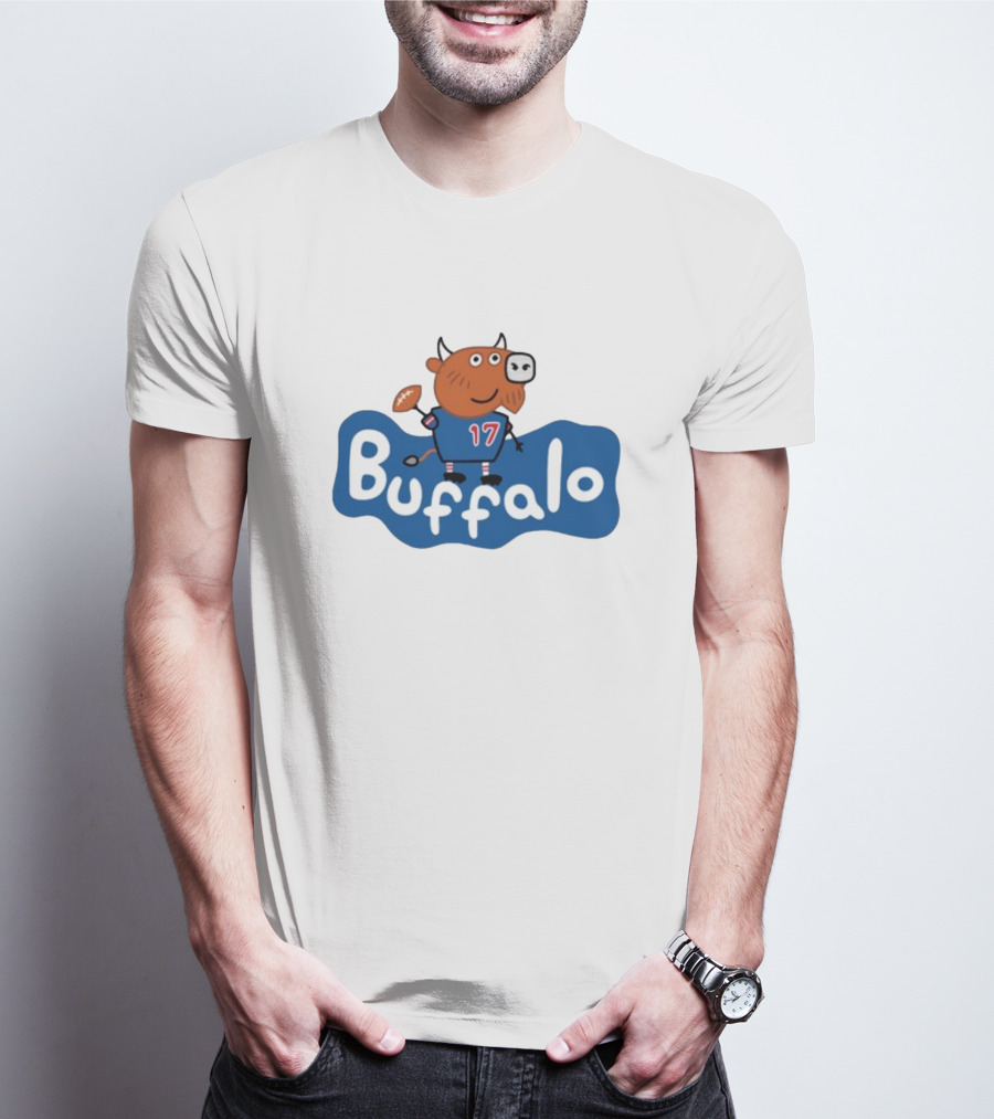 26Shirts Buffalo 17 Football Cartoon Character T-Shirt