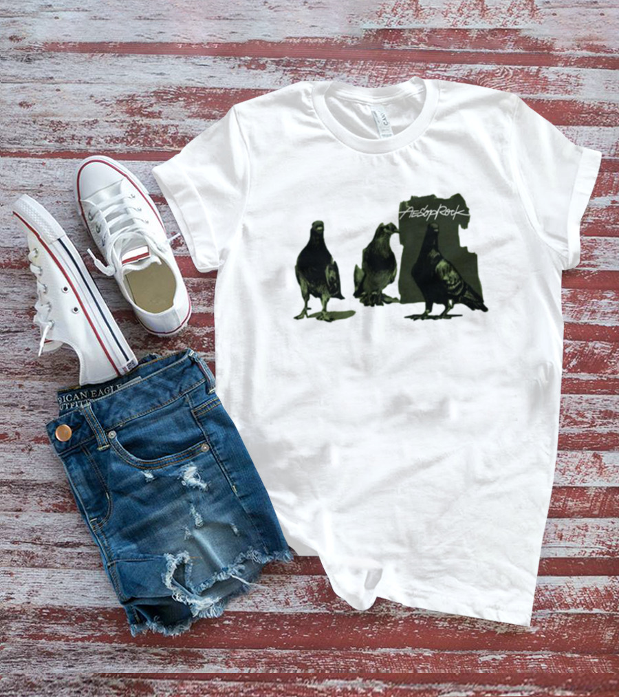 Aesop Rock Pigeonometry Three Pigeons T-Shirt