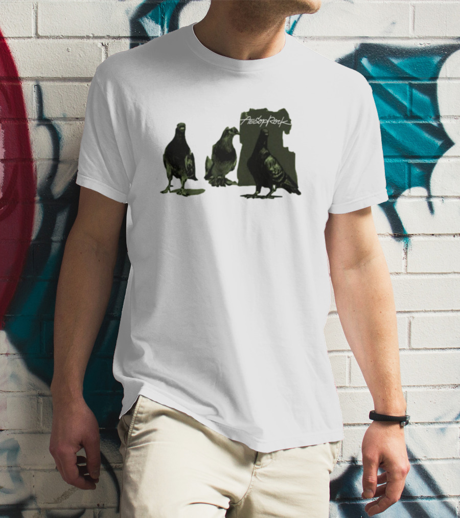 Aesop Rock Pigeonometry Three Pigeons T-Shirt