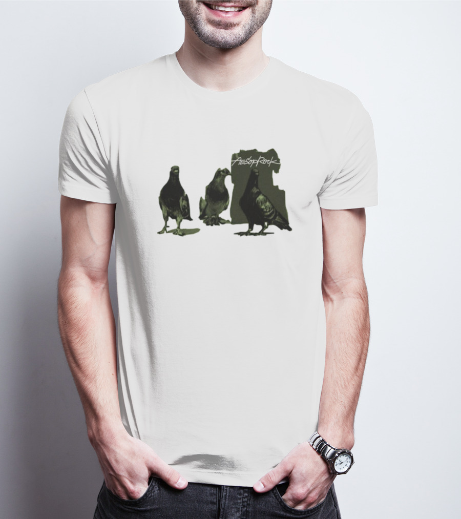 Aesop Rock Pigeonometry Three Pigeons T-Shirt