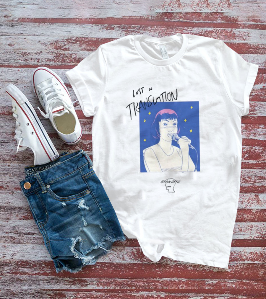 Brain Dead Lost In Translation Karaoke Illustration Woman Singing T-Shirt