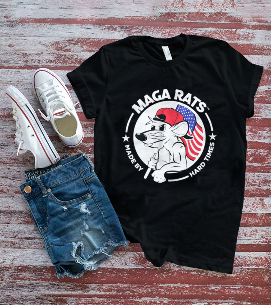 Maga Rats Made By Hard Times American Flag Hat T-Shirt