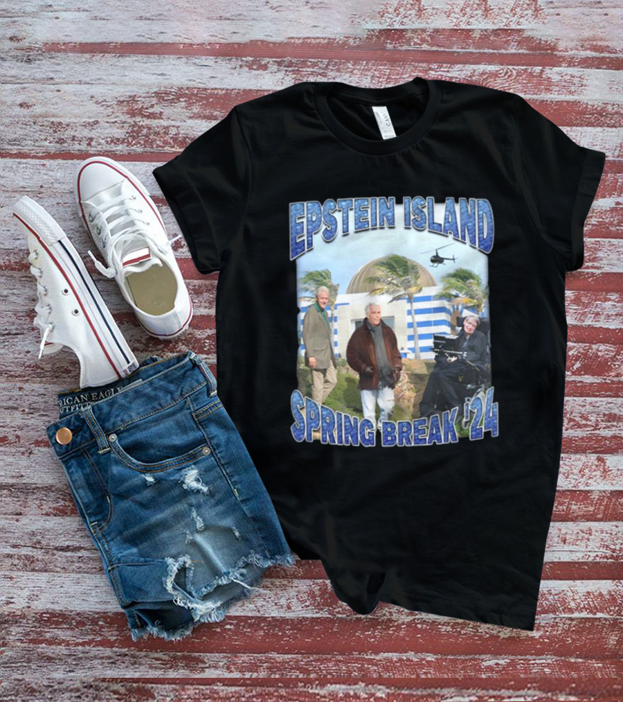 Epstein Island Spring Break '24 Helicopter Scene T-Shirt