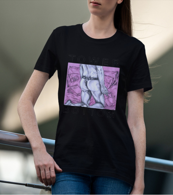 TOWER BOTTOM ZNT Drawing With Pink Background T-Shirt