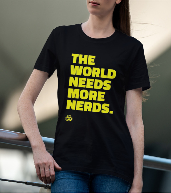 THE WORLD NEEDS MORE NERDS Geometric T-Shirt