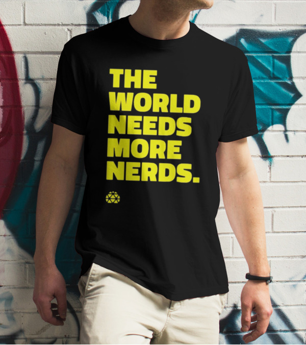 THE WORLD NEEDS MORE NERDS Geometric T-Shirt