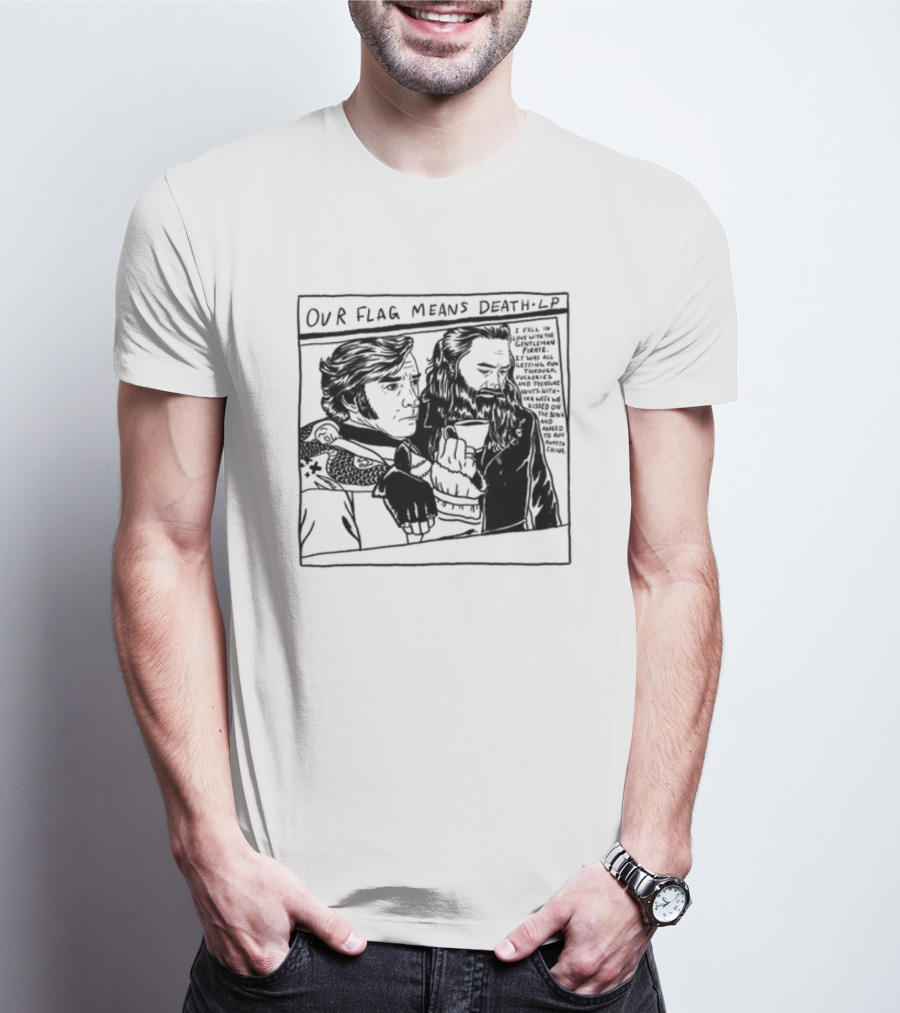 Our Flag Means Death LP Drawing Weareprint Social Gay Pirates T-Shirt