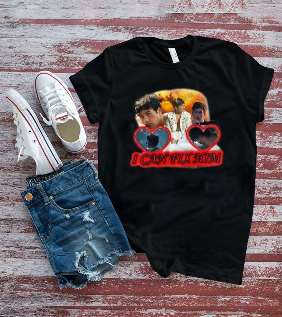 Sadstreet Store I Can Fix Him Romantic Heart Collage Oliver T-Shirt