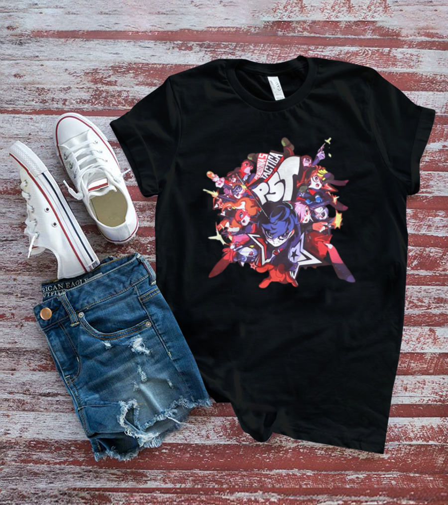 Shopatlus Persona P5t Phantom Thieves Characters Action Montage T-Shirt