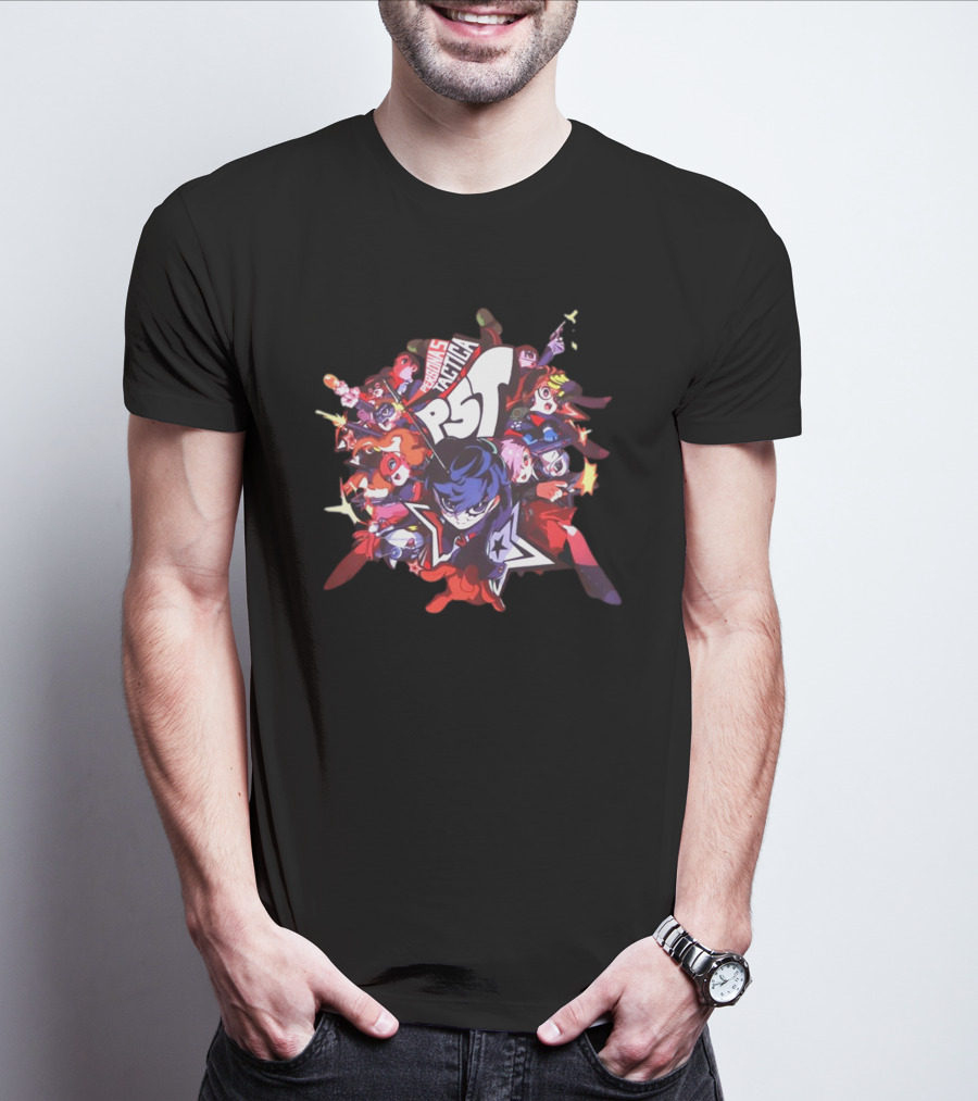 Shopatlus Persona P5t Phantom Thieves Characters Action Montage T-Shirt