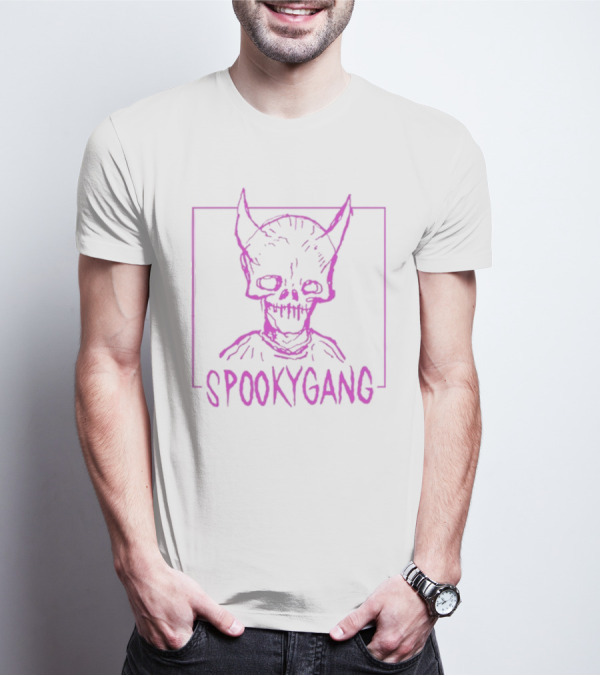 Spookygang Purple Skull Demon Mask T-Shirt