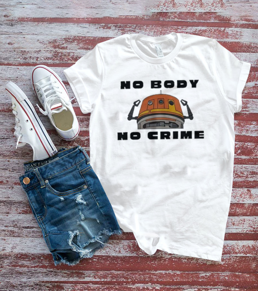 No Body No Crime Chopper Kyber Kat Droid Head T-Shirt
