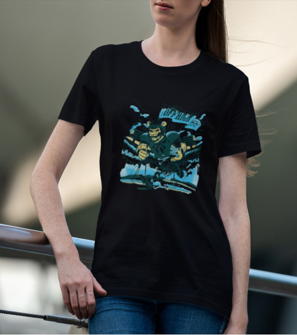 Offhigh Progress Pulse White Charging Bear Athlete In A Dynamic Sports Adventure T-Shirt