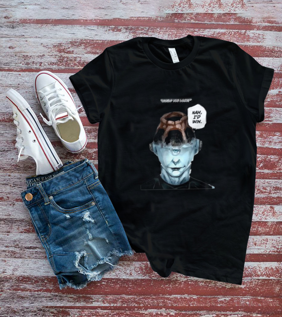 Goofyahhtees Jogoat Would You Lose Nah I'd Win Cyclopean Futuristic Figure T-Shirt