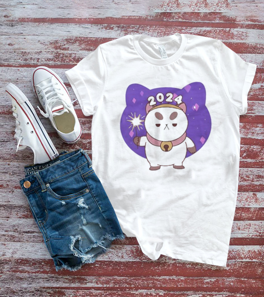 Bee And Puppycat 2024 Celebration With Magical Cat And Sparkles T-Shirt