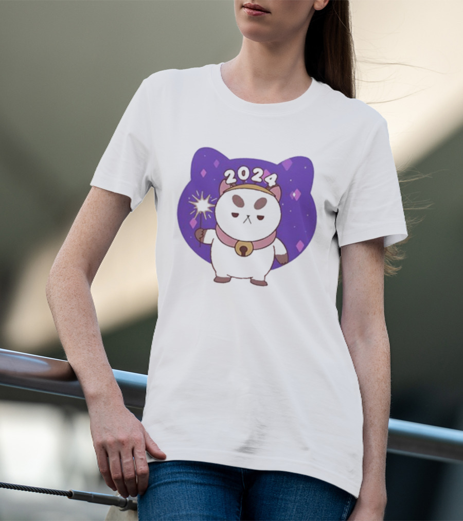 Bee And Puppycat 2024 Celebration With Magical Cat And Sparkles T-Shirt