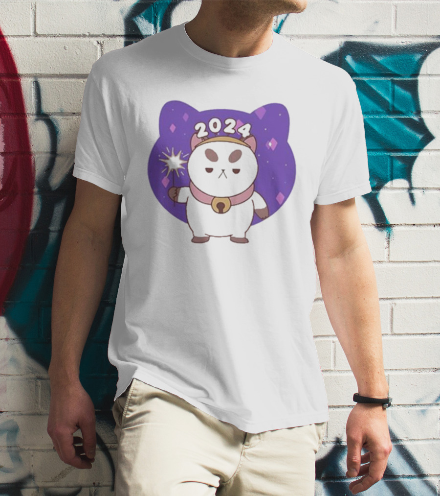 Bee And Puppycat 2024 Celebration With Magical Cat And Sparkles T-Shirt