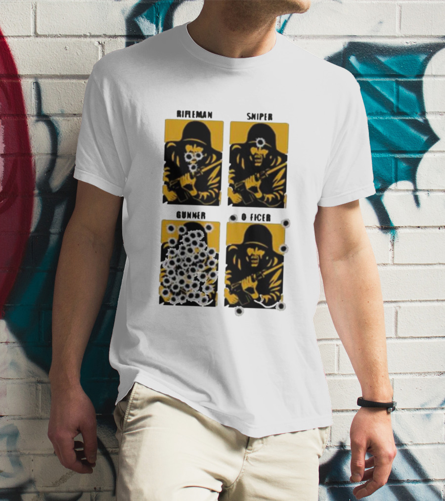 Rifleman Sniper Gunner Officer Bullet Targets T-Shirt