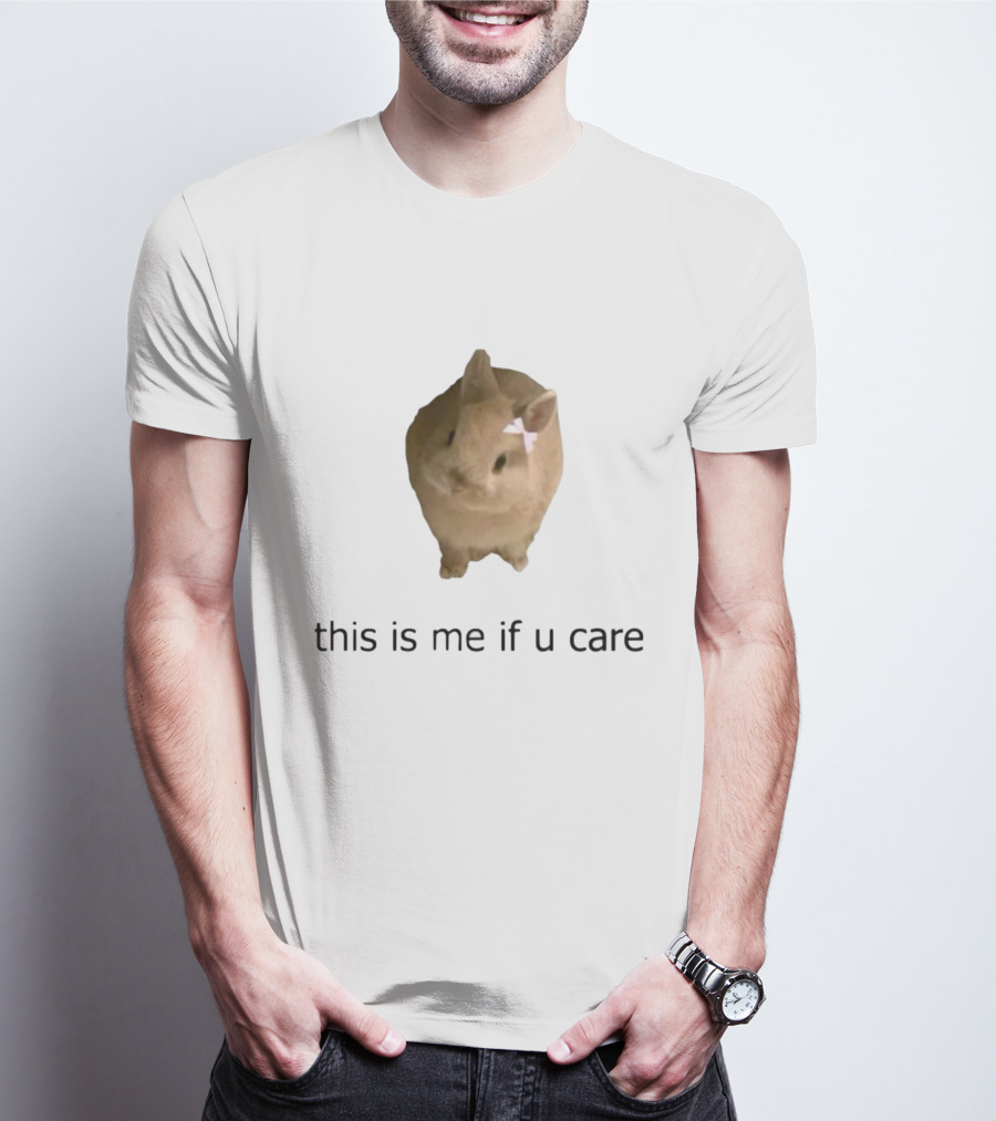 Shopellesong This Is Me If U Care Cute Bunny With Bow T-Shirt