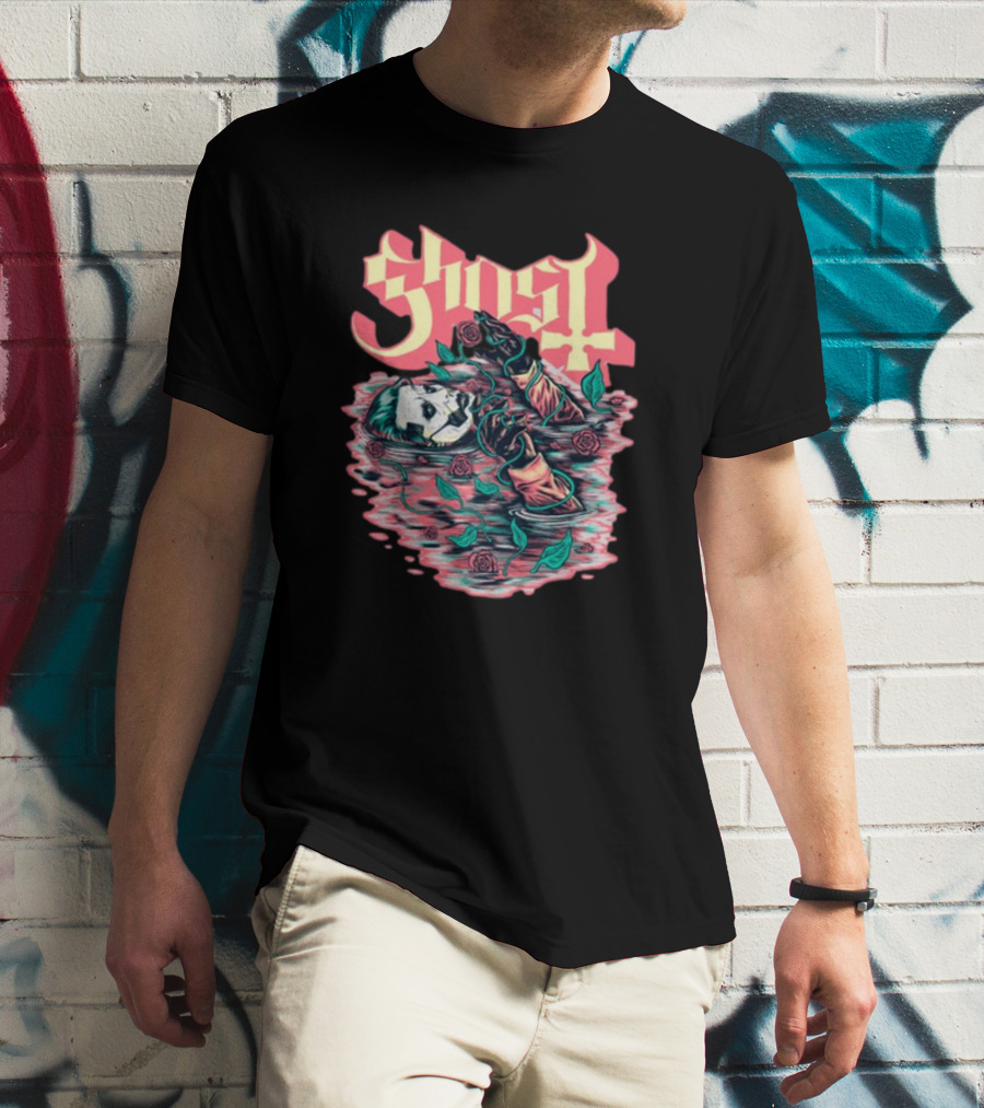 Ghost Roses Floating Phantom Valentine's T-Shirt