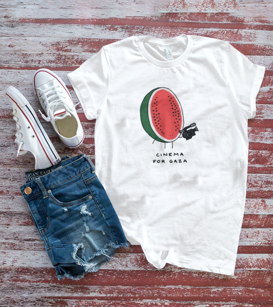 Cinema For Gaza Watermelon Holding Camera T-Shirt